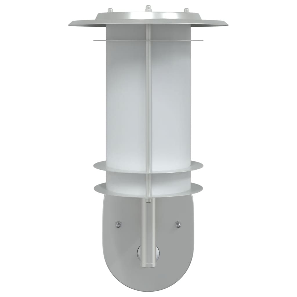Applique Per Esterno Con Sensore In Acciaio Inox Argento