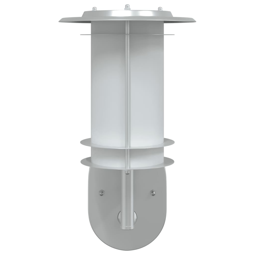 Applique Per Esterno Con Sensore 2 Pz In Acciaio Inox Argento