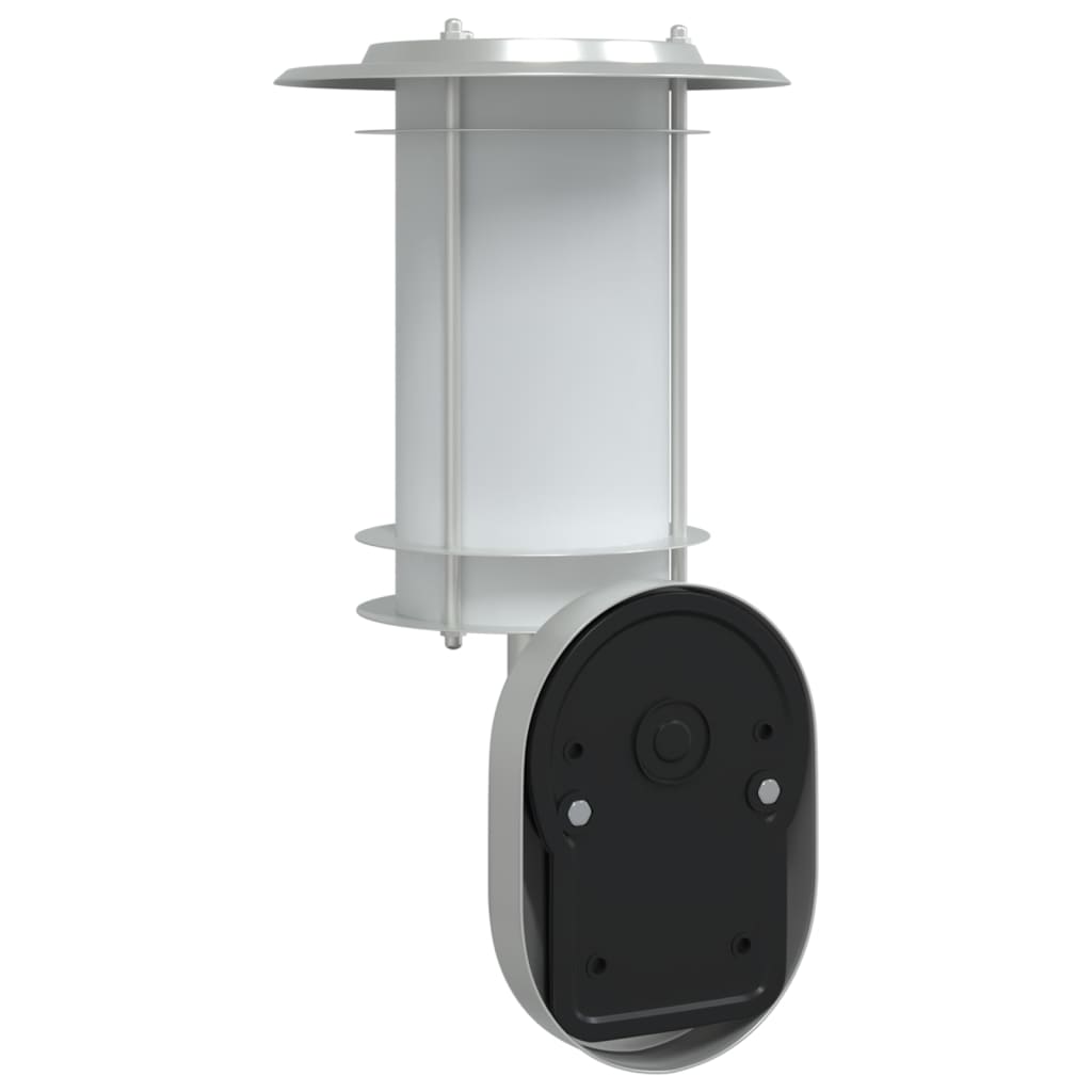 Applique Per Esterno Con Sensore 2 Pz In Acciaio Inox Argento