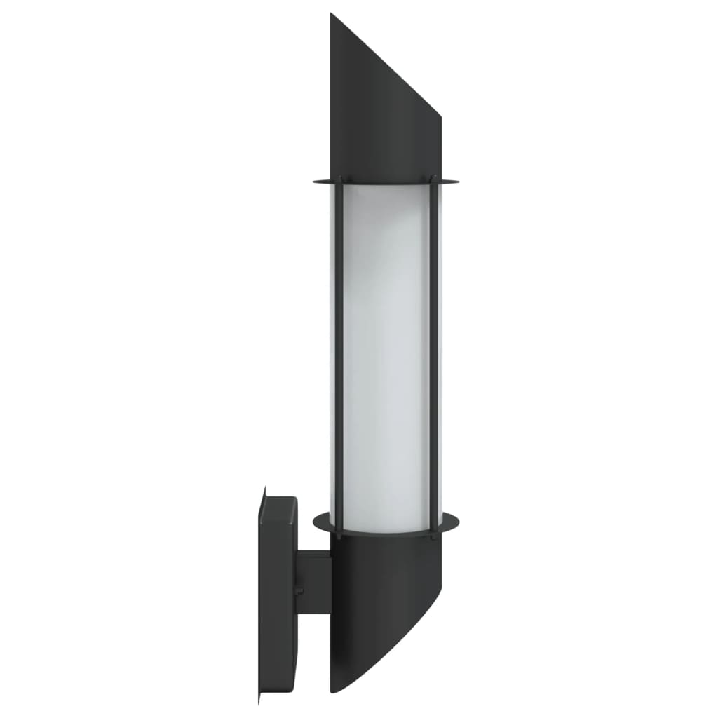 Applique Da Esterno 2 Pz Nere In Acciaio Inossidabile