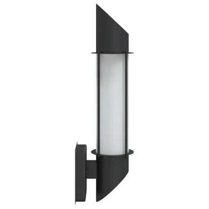 Applique Da Esterno 2 Pz Nere In Acciaio Inossidabile