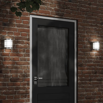 Applique Per Esterno Con Sensore 2 Pz In Acciaio Inox Argento