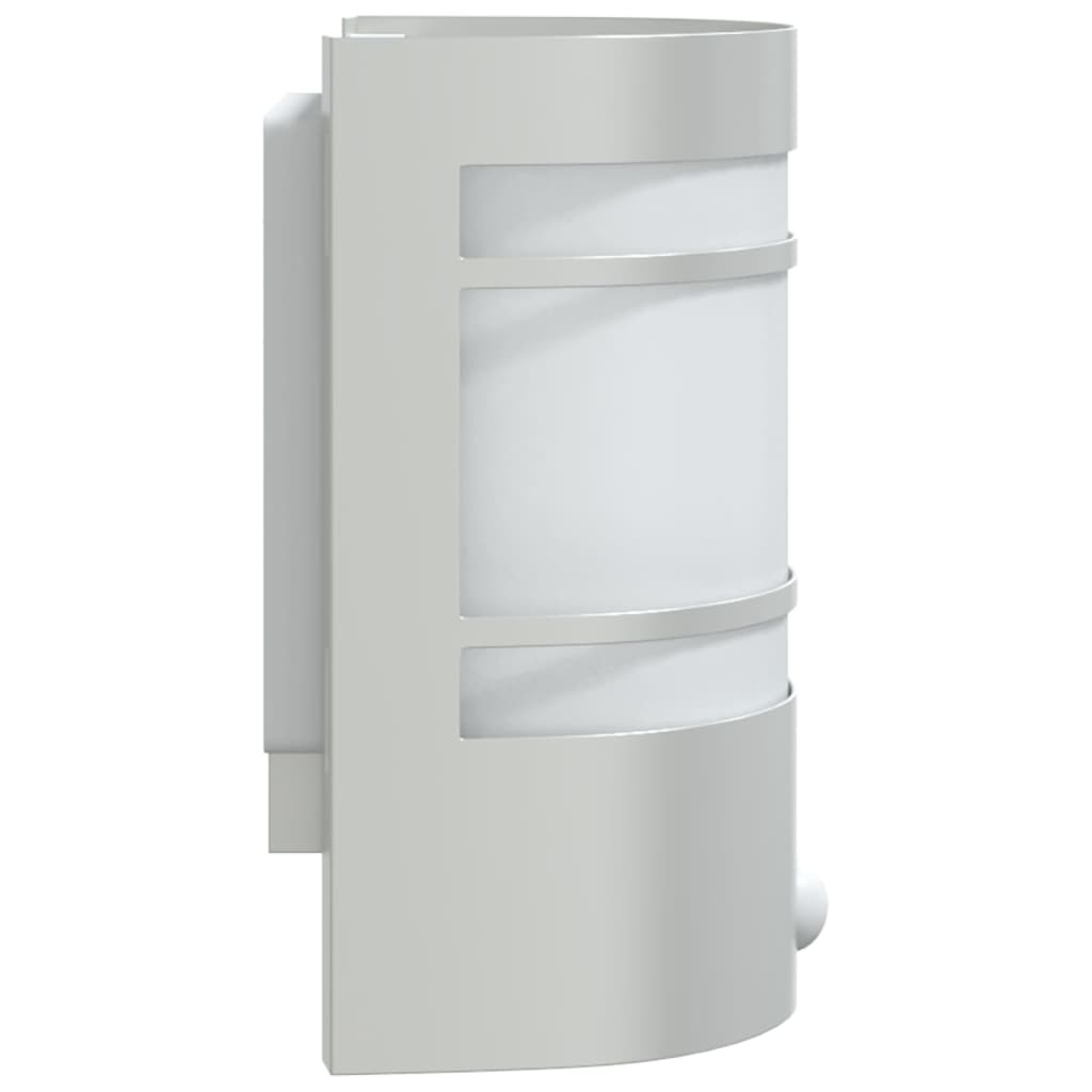 Applique Per Esterno Con Sensore 2 Pz In Acciaio Inox Argento