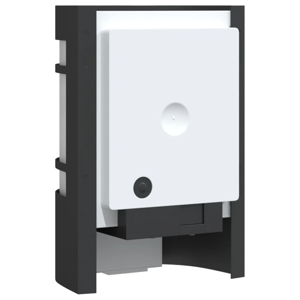 Applique Da Esterno Con Sensore Nera In Acciaio Inossidabile Nero