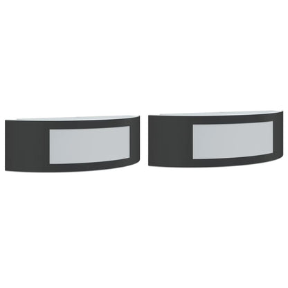 Applique Da Esterno 2 Pz Nere In Acciaio Inossidabile