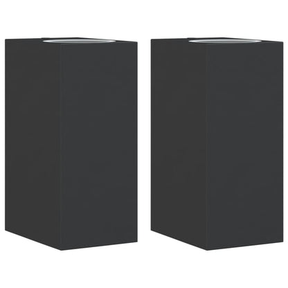 Applique Da Parete Per Esterni 2 Pz Nere Alluminio Pressofuso