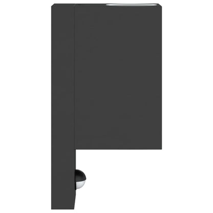 Applique Con Sensore Nera In Alluminio Pressofuso