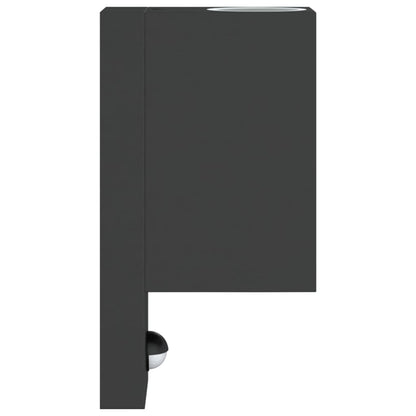 Applique Con Sensore 2 Pz Nere In Alluminio Pressofuso