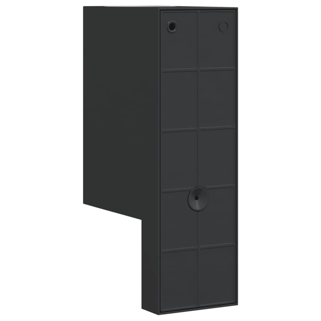 Applique Con Sensore 2 Pz Nere In Alluminio Pressofuso