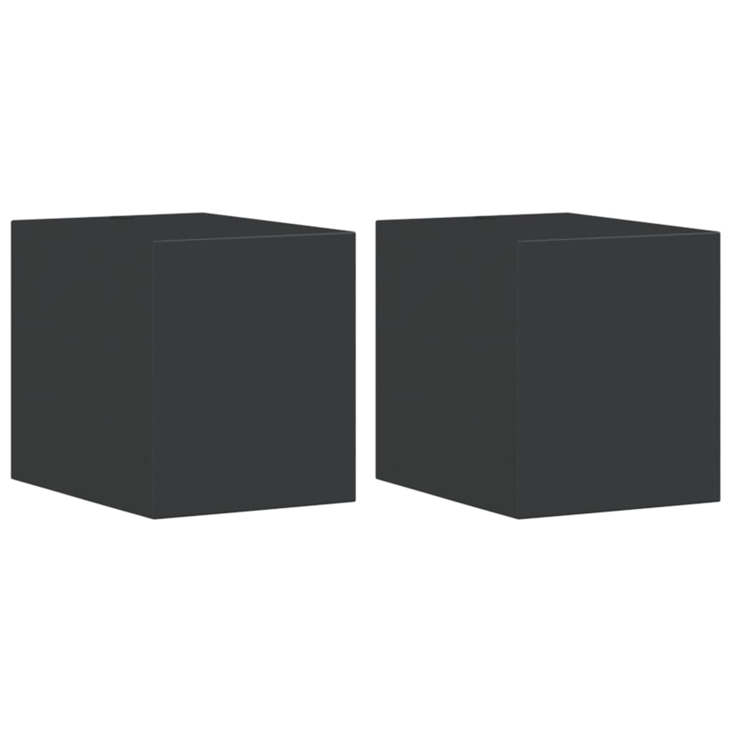 Applique Da Parete Per Esterni 2 Pz Nere Alluminio Pressofuso