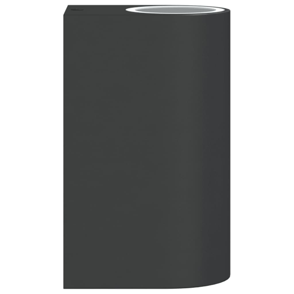 Applique Da Parete Per Esterni 2 Pz Nere Alluminio Pressofuso