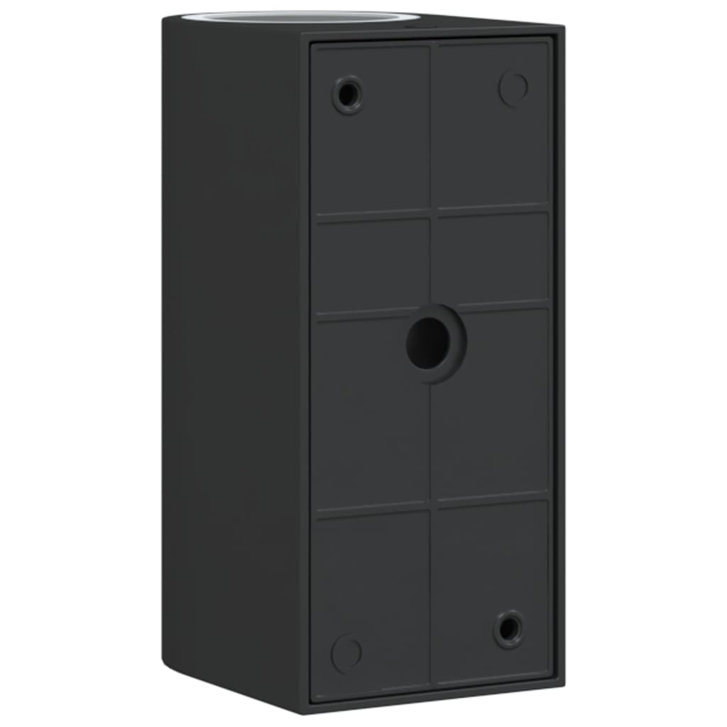 Applique Da Parete Per Esterni 2 Pz Nere Alluminio Pressofuso