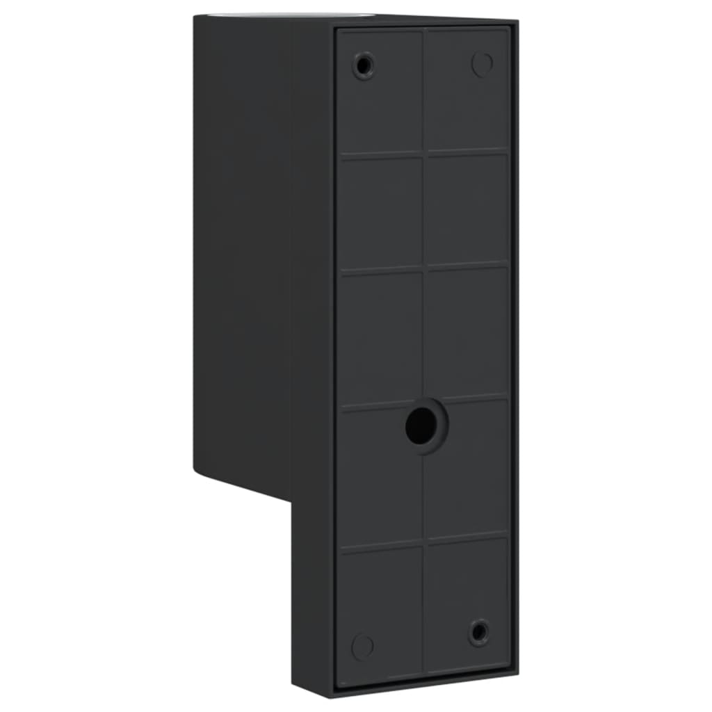Applique Con Sensore 2 Pz Nere In Alluminio Pressofuso