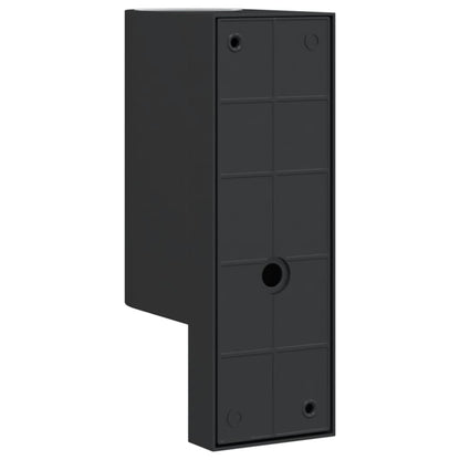 Applique Con Sensore 2 Pz Nere In Alluminio Pressofuso