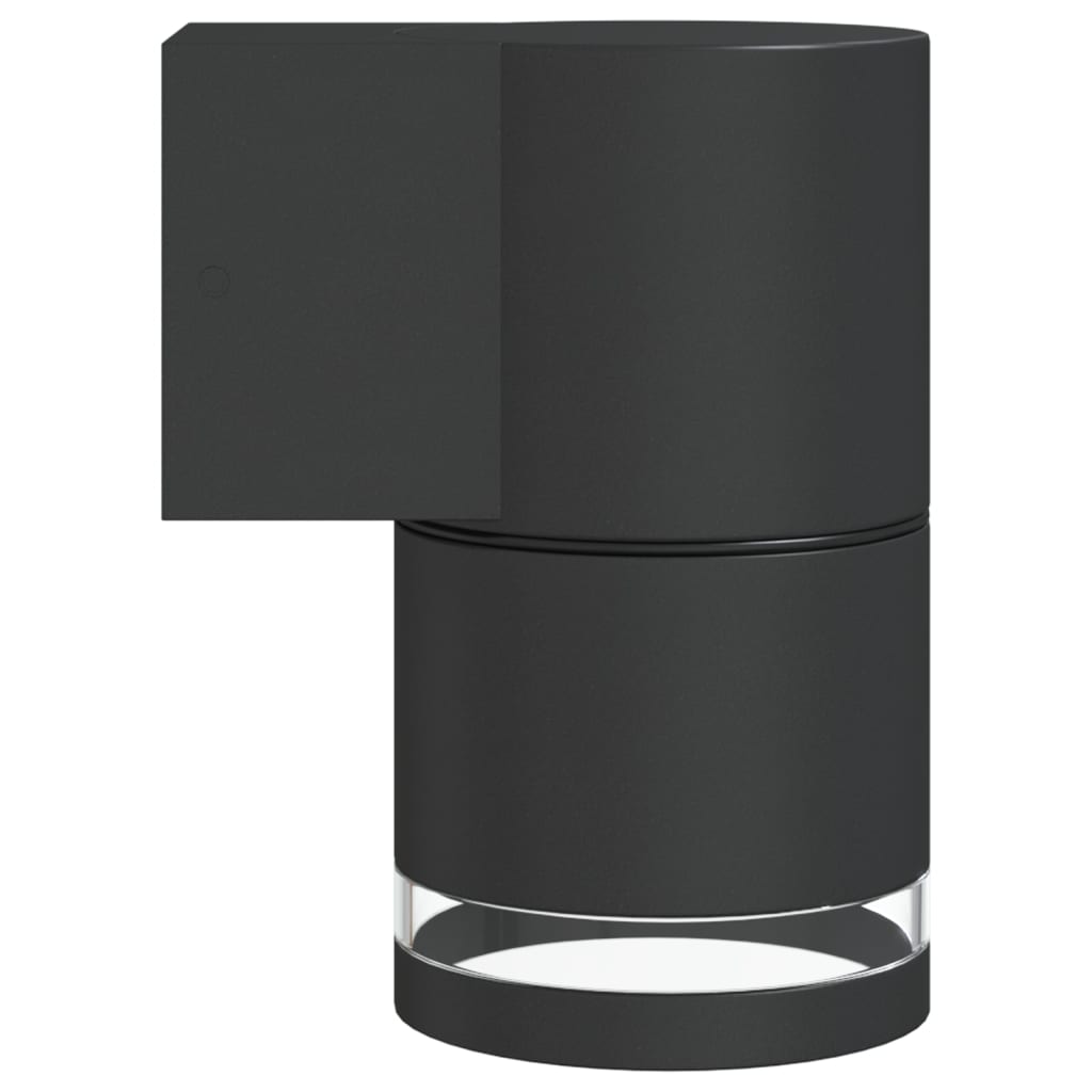 Applique Da Parete Per Esterni 2 Pz Nere Alluminio Pressofuso