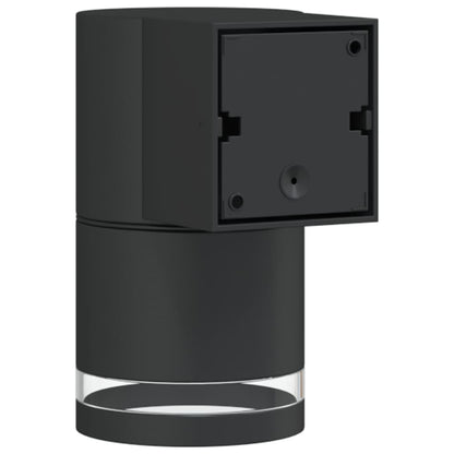 Applique Da Parete Per Esterni 2 Pz Nere Alluminio Pressofuso