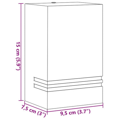 Applique Da Esterno Nera In Acciaio Inossidabile