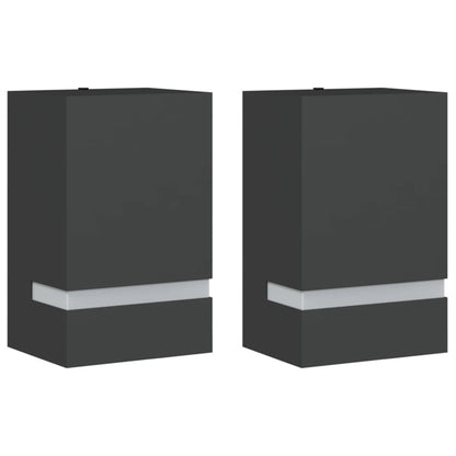 Applique Da Esterno 2 Pz Nere In Acciaio Inossidabile Nero