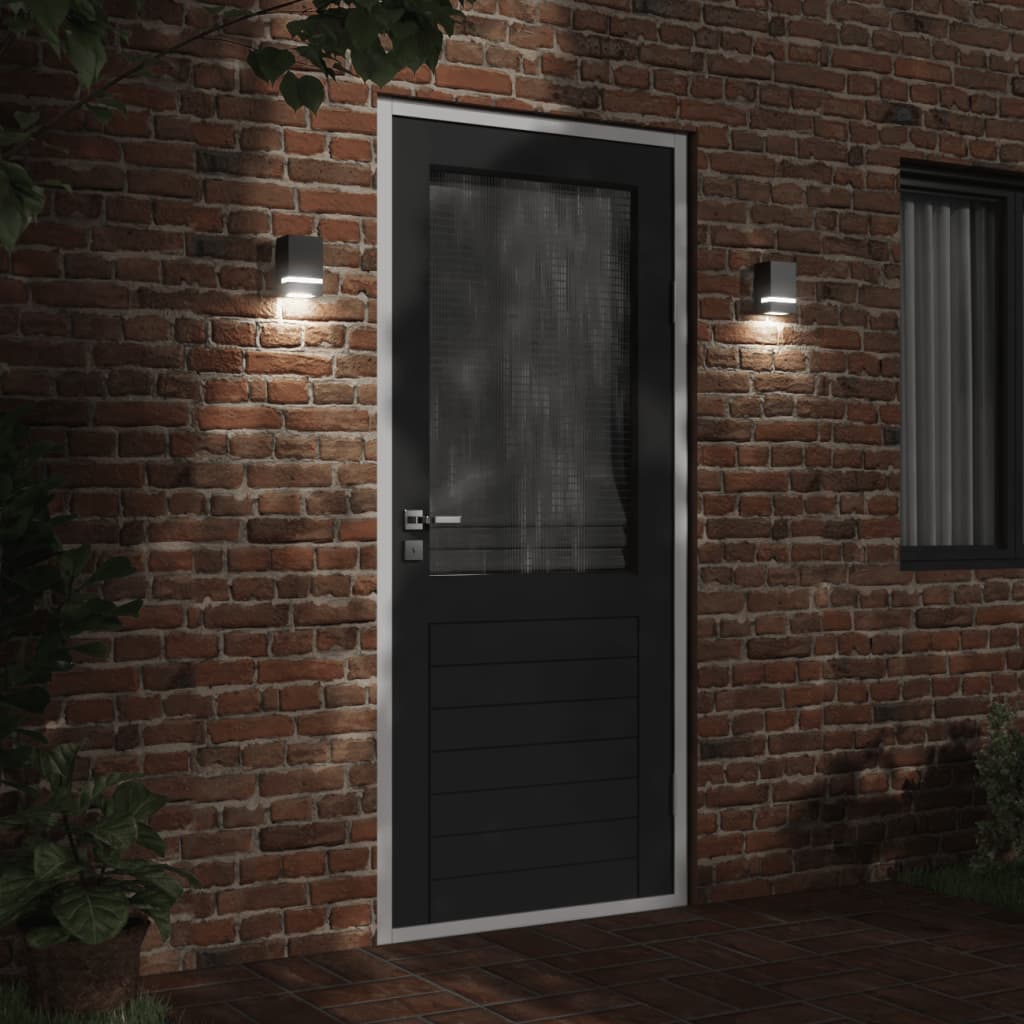 Applique Da Esterno 2 Pz Nere In Acciaio Inossidabile Nero