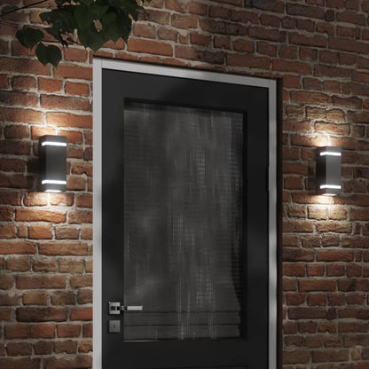 Applique Da Esterno 2 Pz Nere In Acciaio Inossidabile Nero