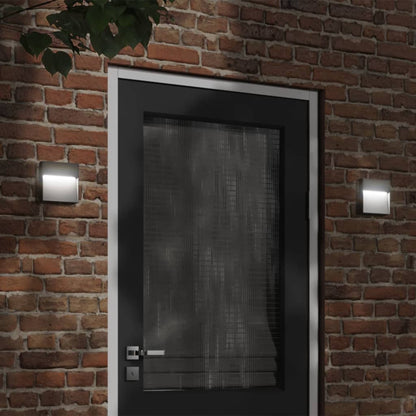 Lampade Da Parete Da Esterno A Led 2 Pz 3 W Nere Rotonde