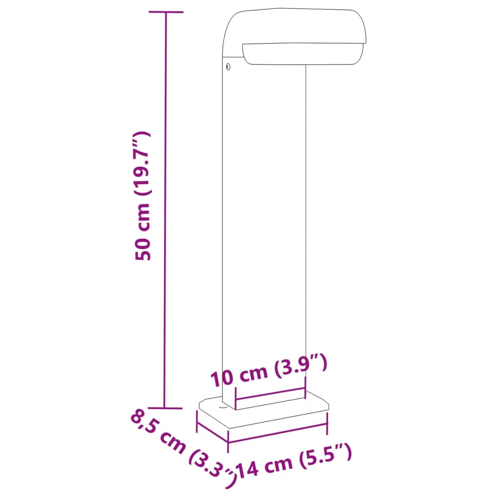 Lampade Per Esterni 3 Pz Nere In Alluminio Pressofuso