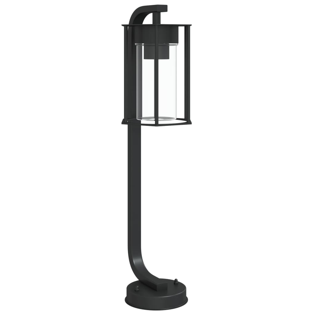 Lampada Da Terra Per Esterni Nera In Acciaio Inox