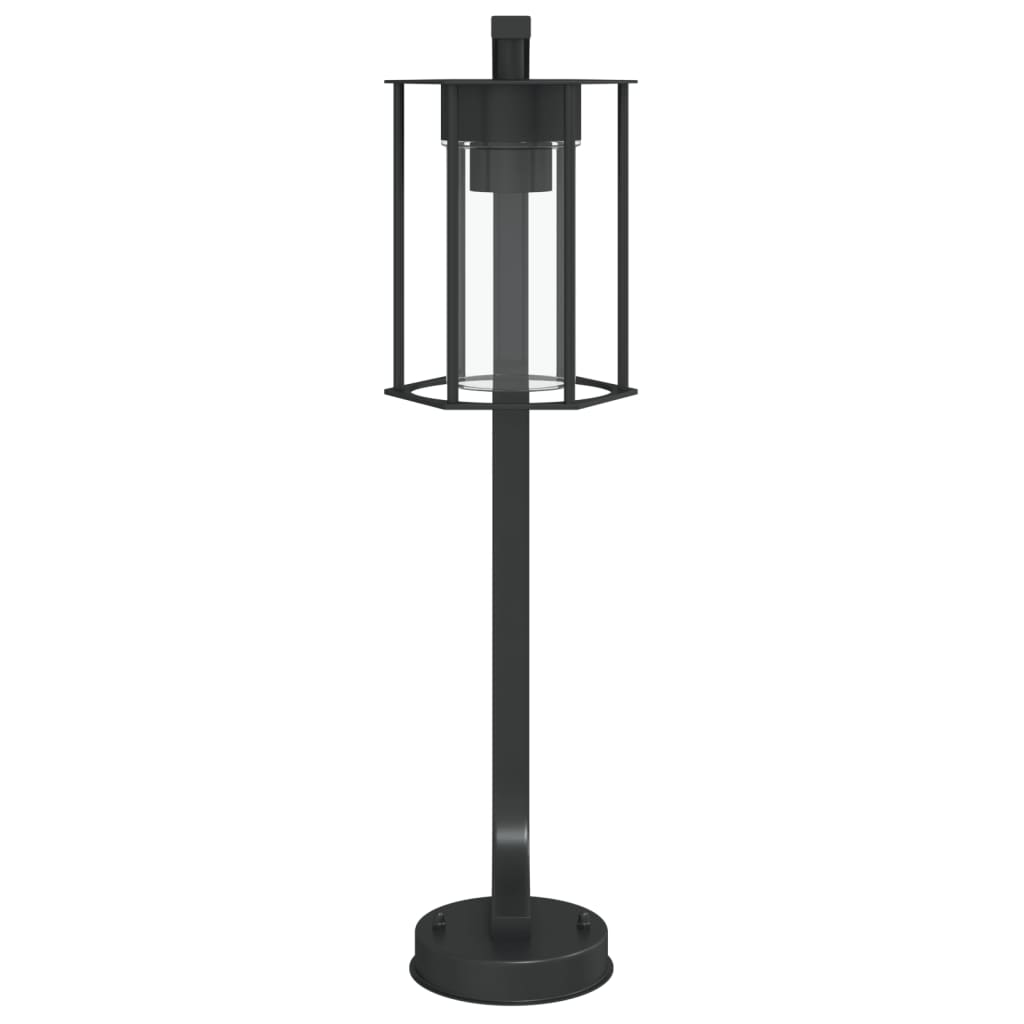 Lampada Da Terra Per Esterni Nera In Acciaio Inox