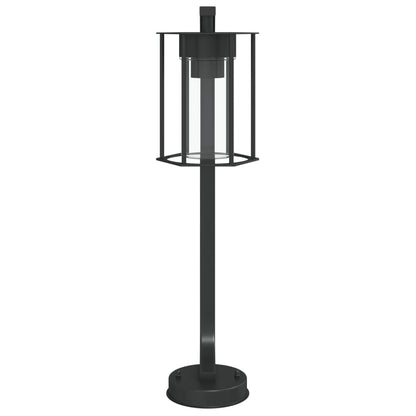 Lampada Da Terra Per Esterni Nera In Acciaio Inox