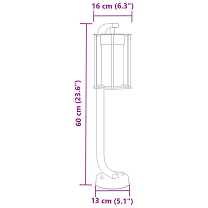 Lampade Da Terra Per Esterni 3 Pz Nere In Acciaio Inox