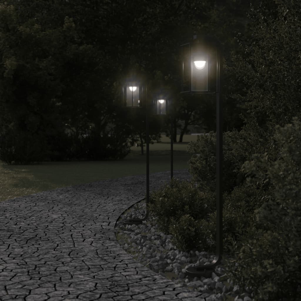 Lampada Da Terra Per Esterni Argento In Acciaio Inox