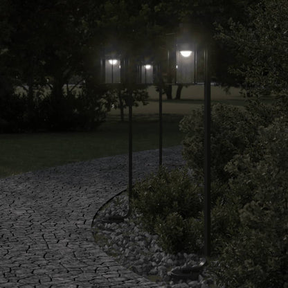 Lampada Da Terra Per Esterni Argento In Acciaio Inox