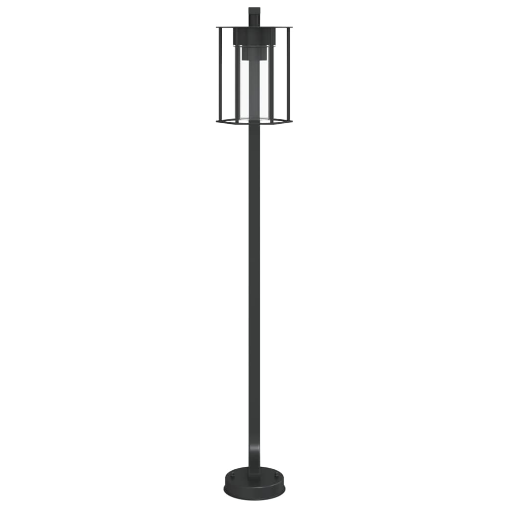 Lampade Da Terra Per Esterni 3 Pz Nere In Acciaio Inox