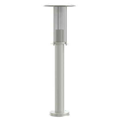 Lampade Da Terra Per Esterni 3 Pz In Acciaio Inox Argento