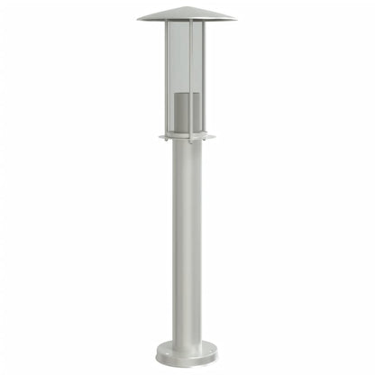 Lampade Da Terra Per Esterni 3 Pz In Acciaio Inox Argento