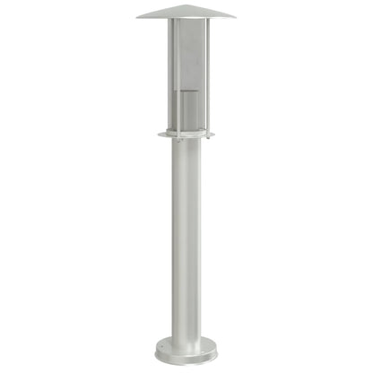 Lampade Da Terra Per Esterni 3 Pz In Acciaio Inox Argento
