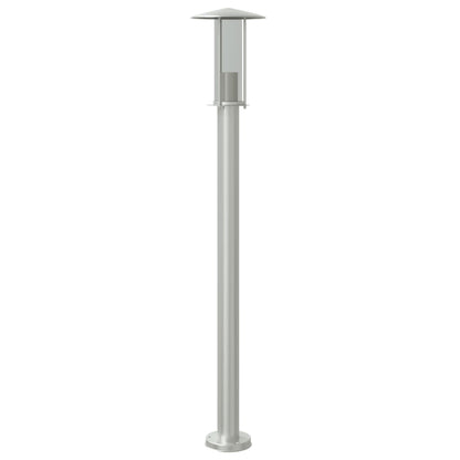 Lampada Da Terra Per Esterni In Acciaio Inox Argento