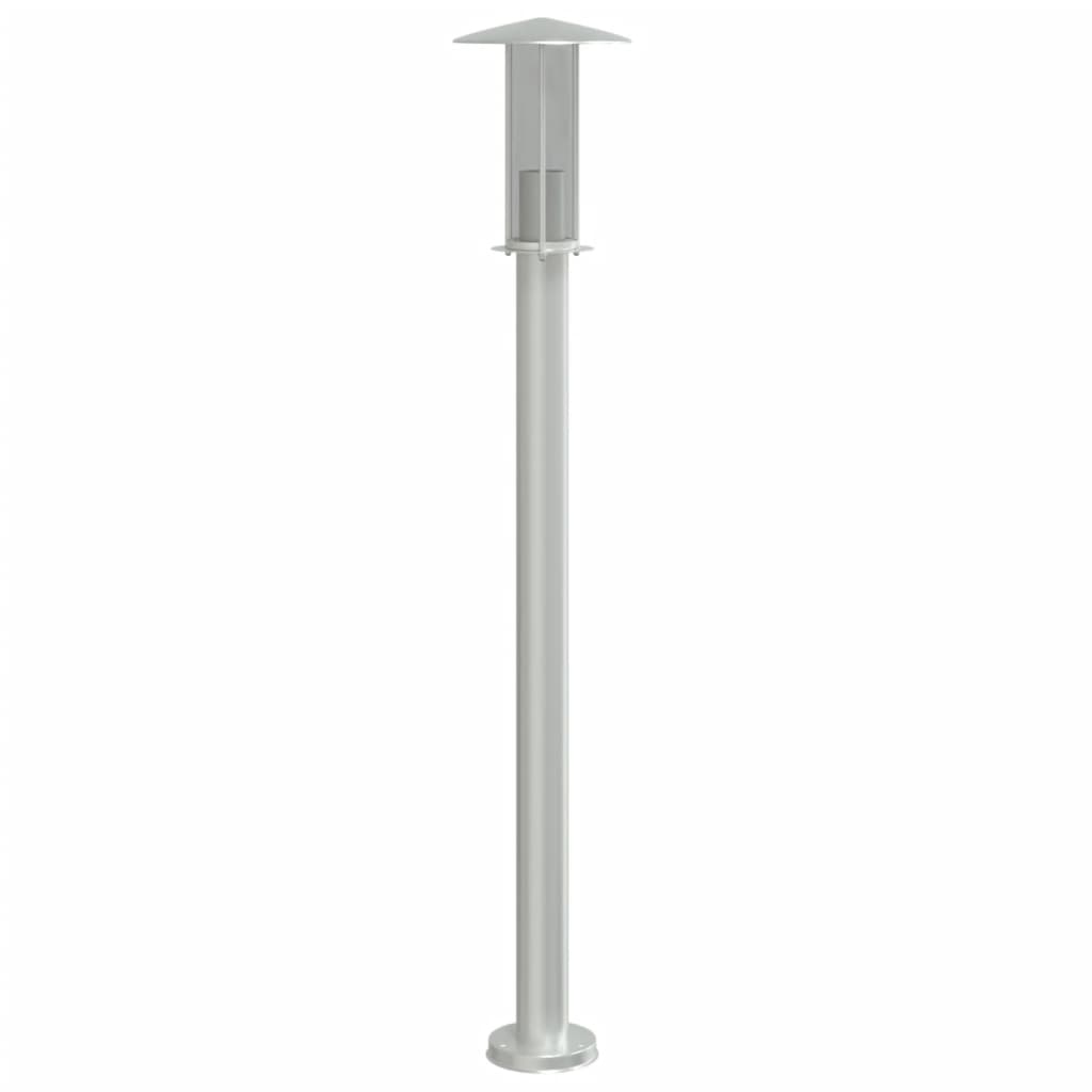 Lampada Da Terra Per Esterni In Acciaio Inox Argento