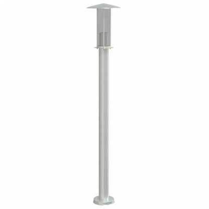 Lampada Da Terra Per Esterni In Acciaio Inox Argento