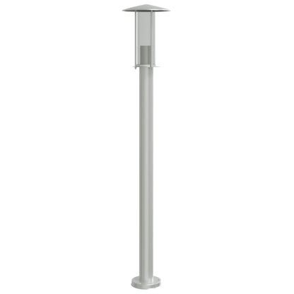 Lampada Da Terra Per Esterni In Acciaio Inox Argento