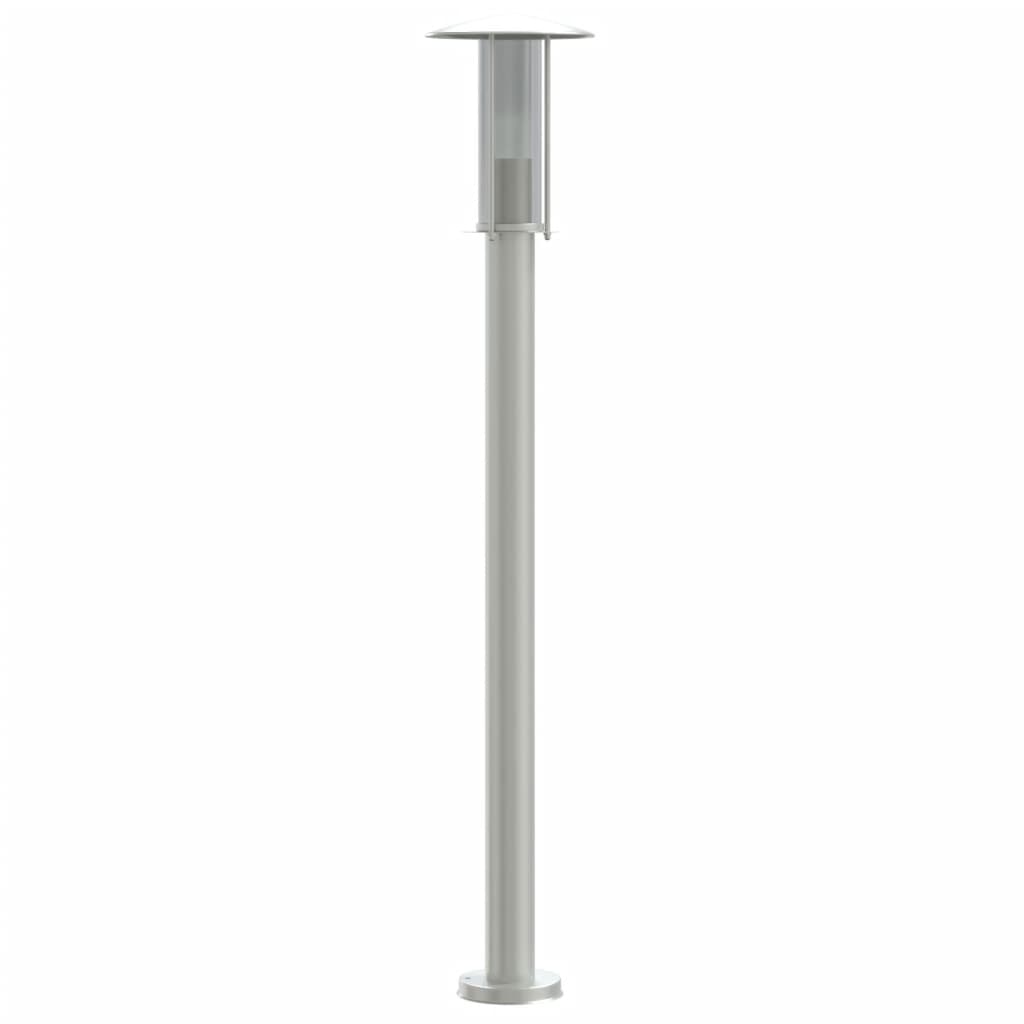 Lampada Da Terra Per Esterni In Acciaio Inox Argento