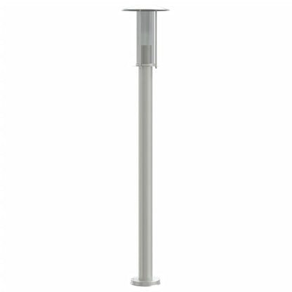 Lampada Da Terra Per Esterni In Acciaio Inox Argento