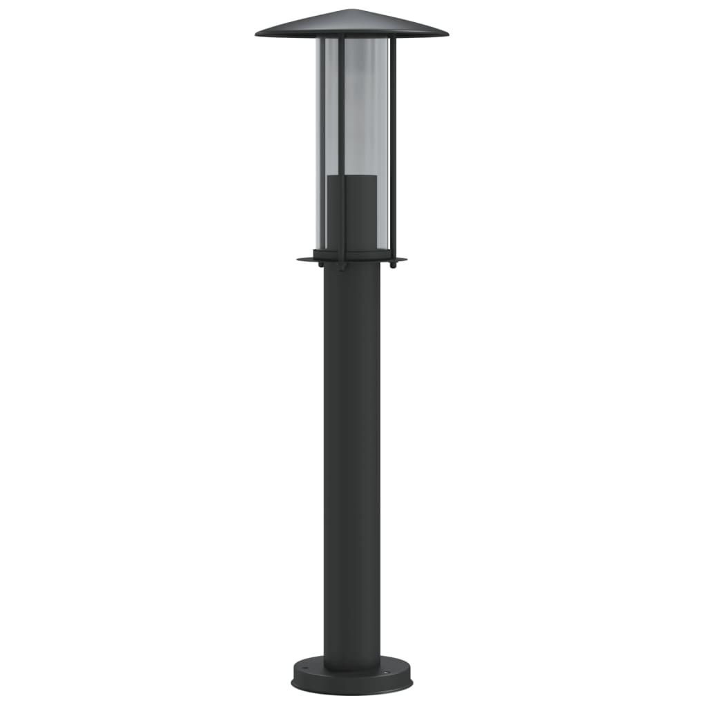 Lampada Da Terra Per Esterni Nera In Acciaio Inox Nero