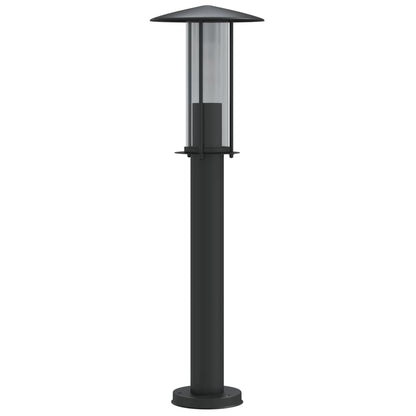 Lampada Da Terra Per Esterni Nera In Acciaio Inox Nero