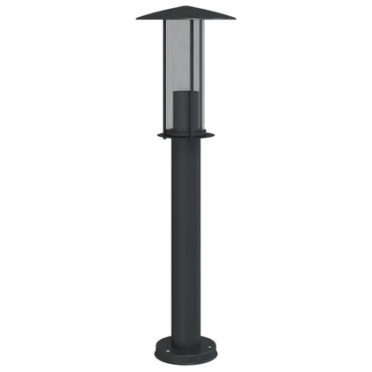 Lampada Da Terra Per Esterni Nera In Acciaio Inox Nero