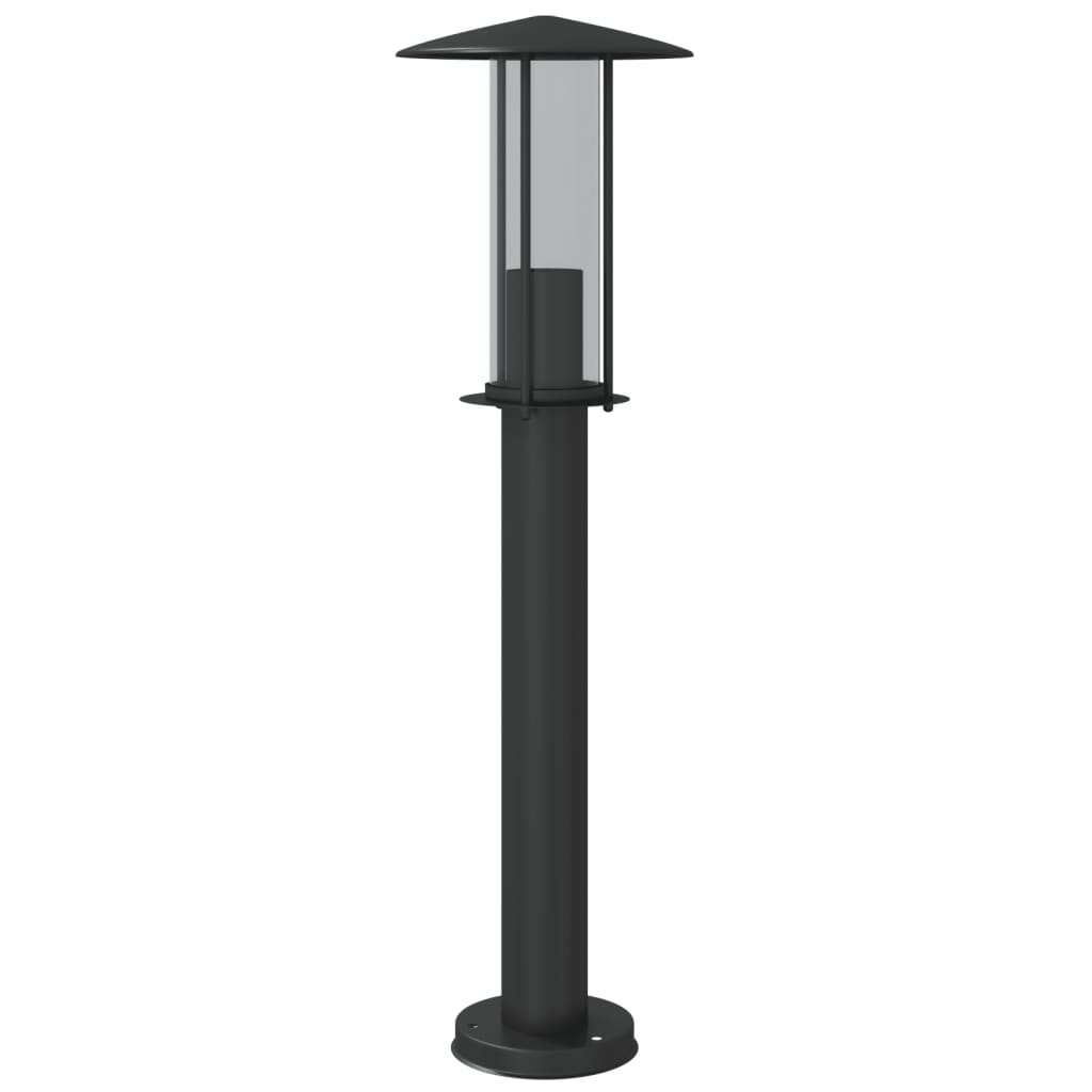 Lampada Da Terra Per Esterni Nera In Acciaio Inox Nero