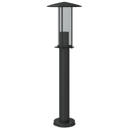 Lampada Da Terra Per Esterni Nera In Acciaio Inox Nero