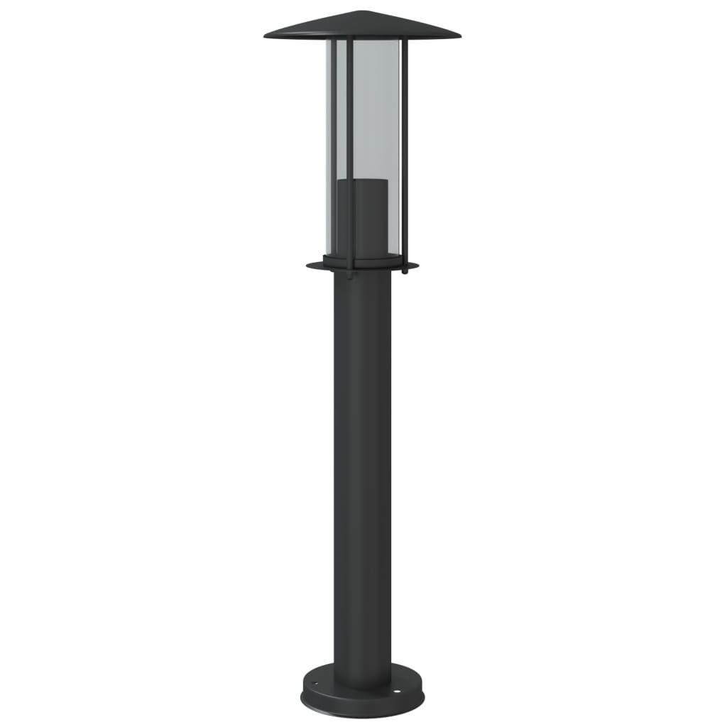 Lampade Da Terra Per Esterni 3 Pz Nere In Acciaio Inox Nero