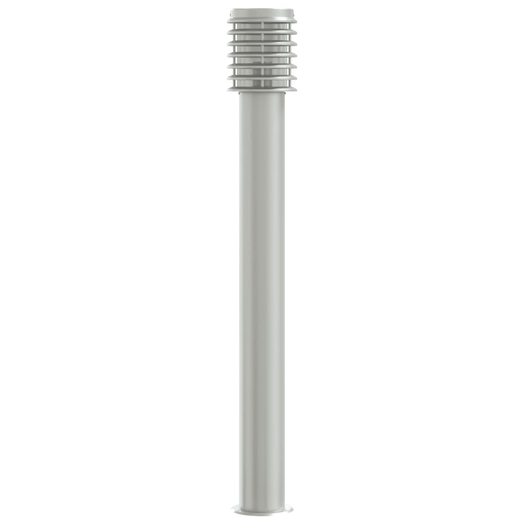 Lampade Da Terra Per Esterni 3 Pz 110Cm In Acciaio Inox Argento
