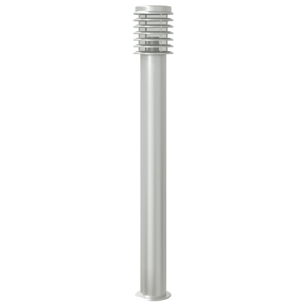Lampade Da Terra Per Esterni 3 Pz 110Cm In Acciaio Inox Argento